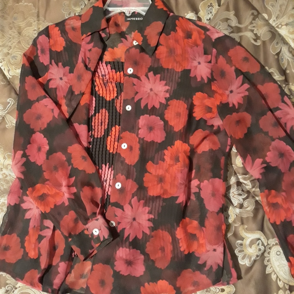 2 piece tank with sheer top.